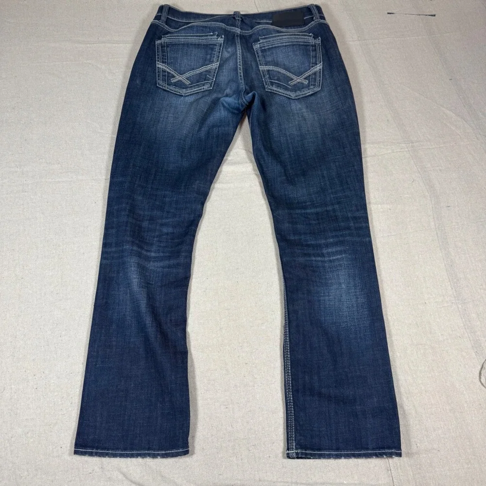 BKE Jake Straight Leg Jeans Mens 32R Dark Wash Excellent ABP16190 Stretch
